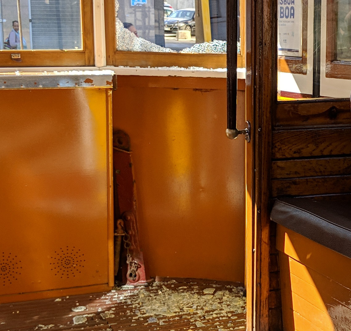 Lisbon tram minor crash